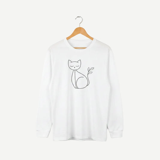 Minimal Line Art Cat